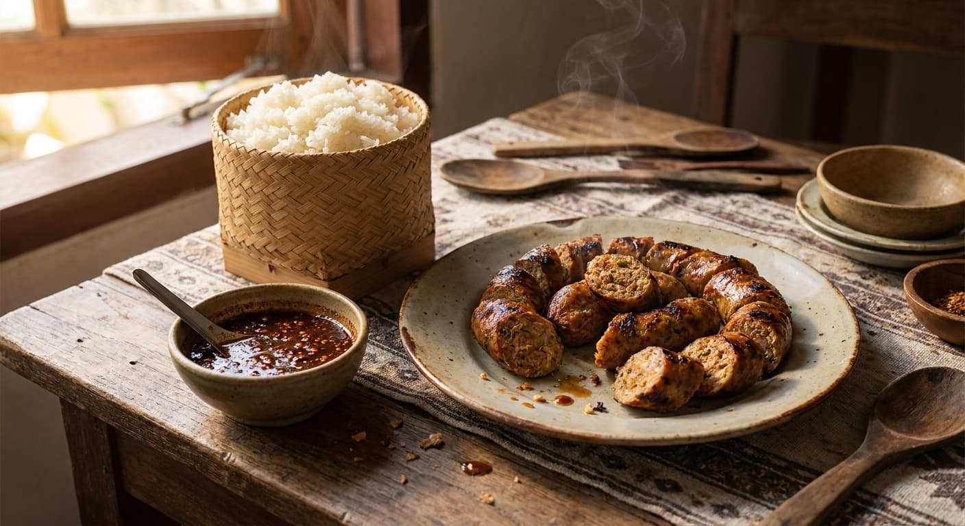 Sai Oua — Lao Herb Sausage with Lemongrass and Padaek - authentic laotian recipe