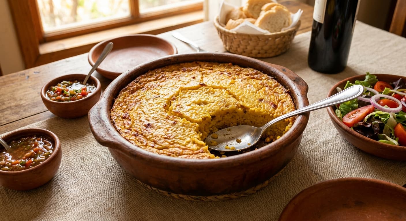 Chilean Corn Pie — Sweet Corn-Topped Beef and Chicken Bake - authentic chilean recipe