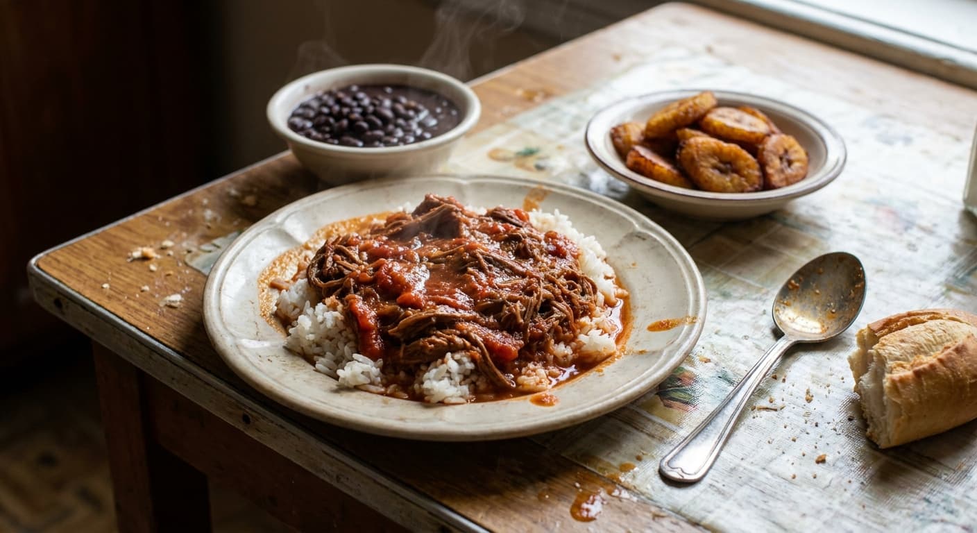 Cuban Ropa Vieja — Shredded Beef in Tomato-Pepper Sauce - authentic cuban recipe