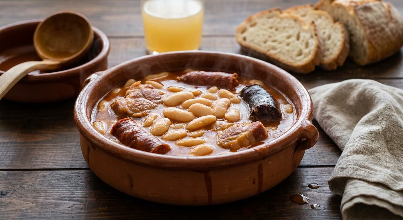 Asturian Bean Stew — Smoky Spanish Bean and Pork Stew - authentic spanish recipe
