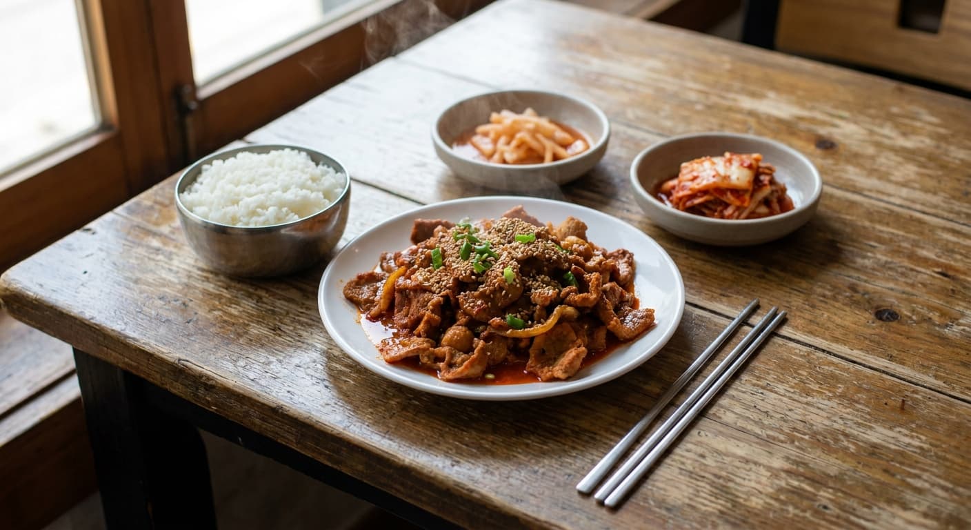 Jeyuk Bokkeum — Spicy Korean Stir-Fried Pork - authentic korean recipe