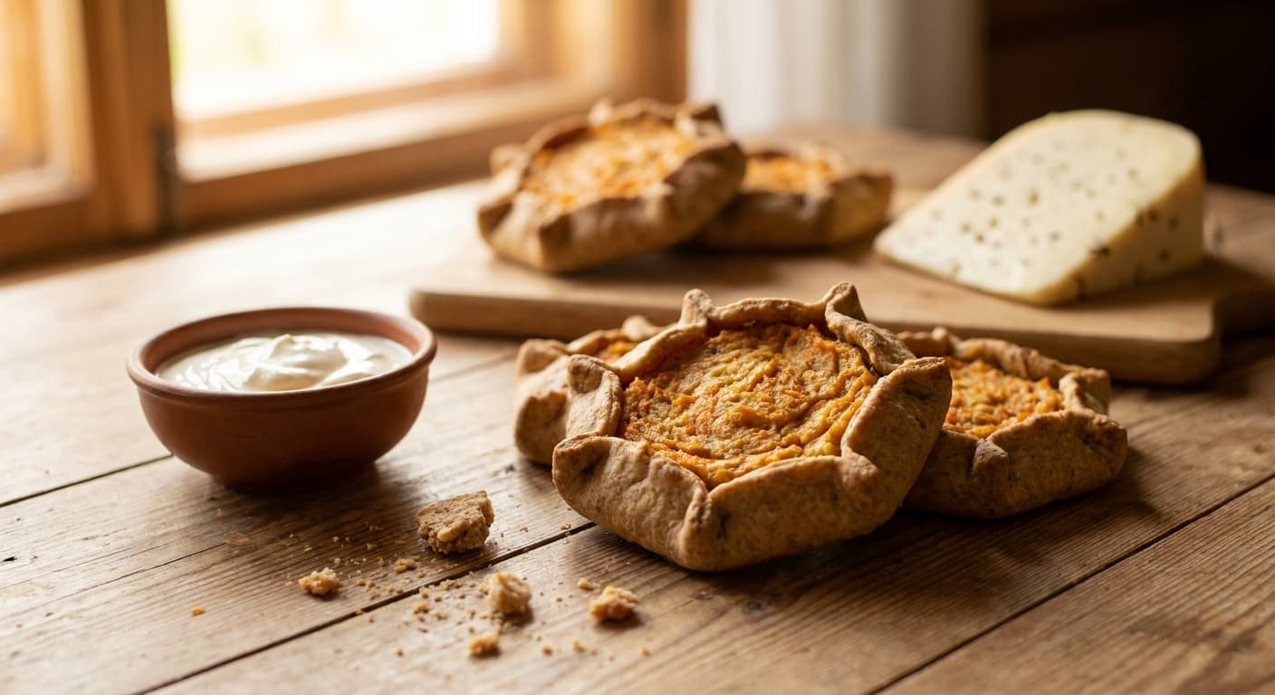 Sklandrausis — Latvian Rye Carrot-Potato Tart - authentic latvian recipe