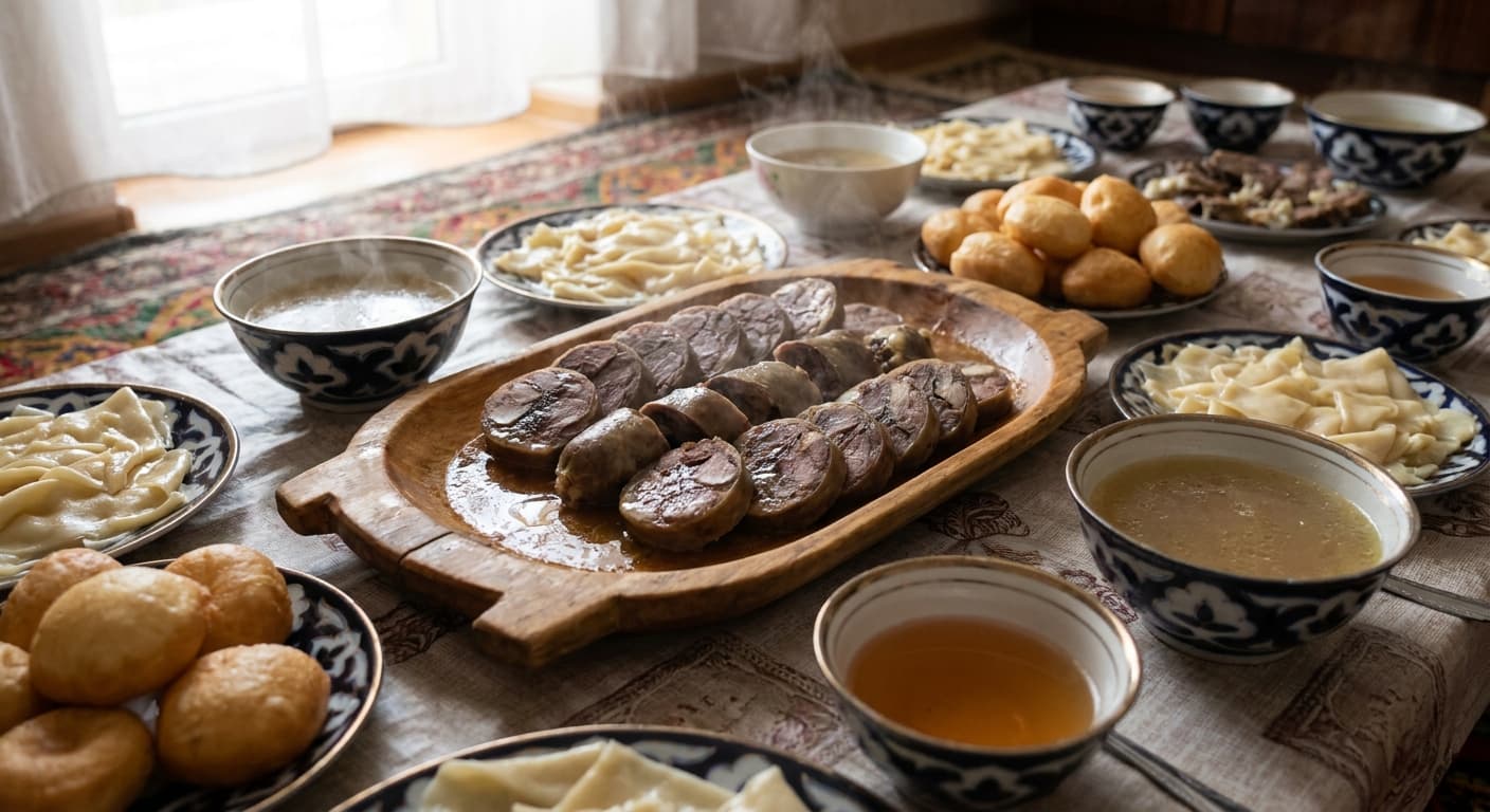 Kazy — Kazakh Horsemeat Rib Sausage - authentic kazakh recipe