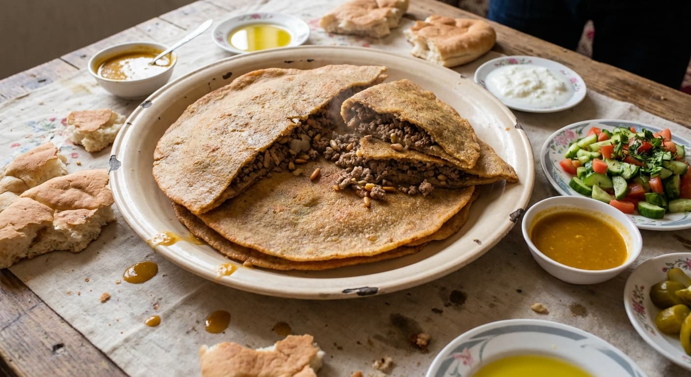 Kubba Mosul — Thin Iraqi Bulgur-Meat Discs with Spiced Filling - authentic iraqi recipe