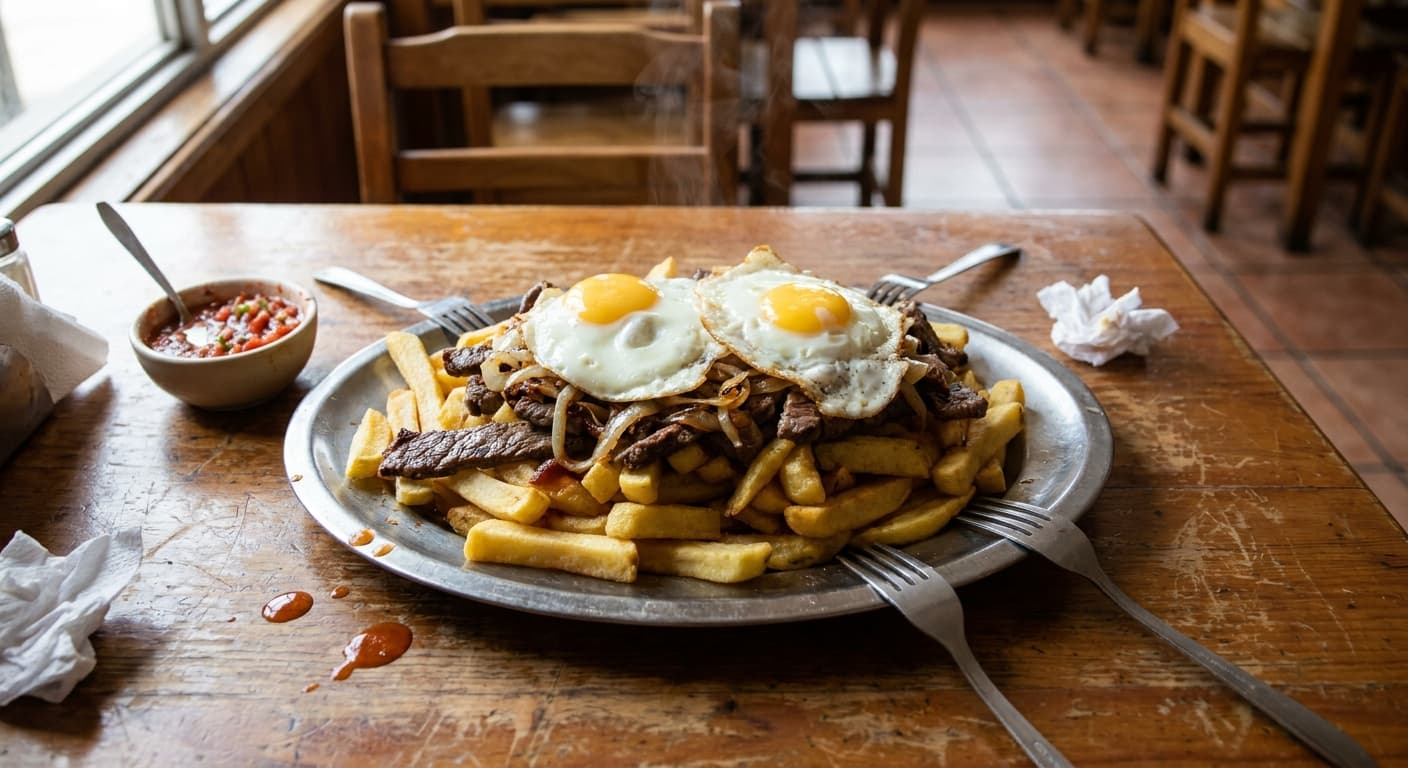 Chorrillana — Chilean Loaded Fries with Beef and Eggs - authentic chilean recipe