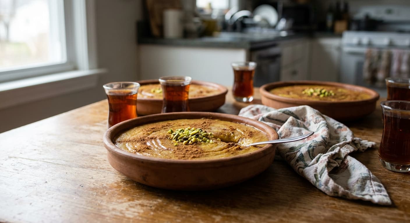 Persian Kachi — Saffron Rosewater Pudding - authentic persian recipe