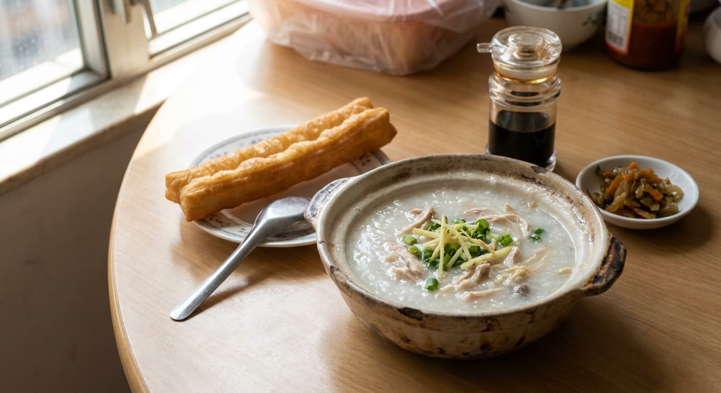 Cantonese Chicken Congee — Silky Rice Porridge with Ginger - authentic chinese recipe