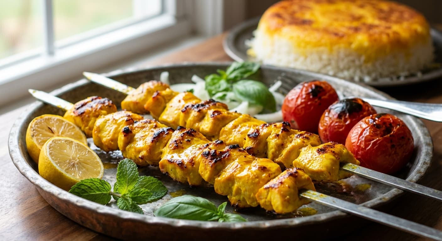 Saffron Chicken Kebab - authentic persian recipe