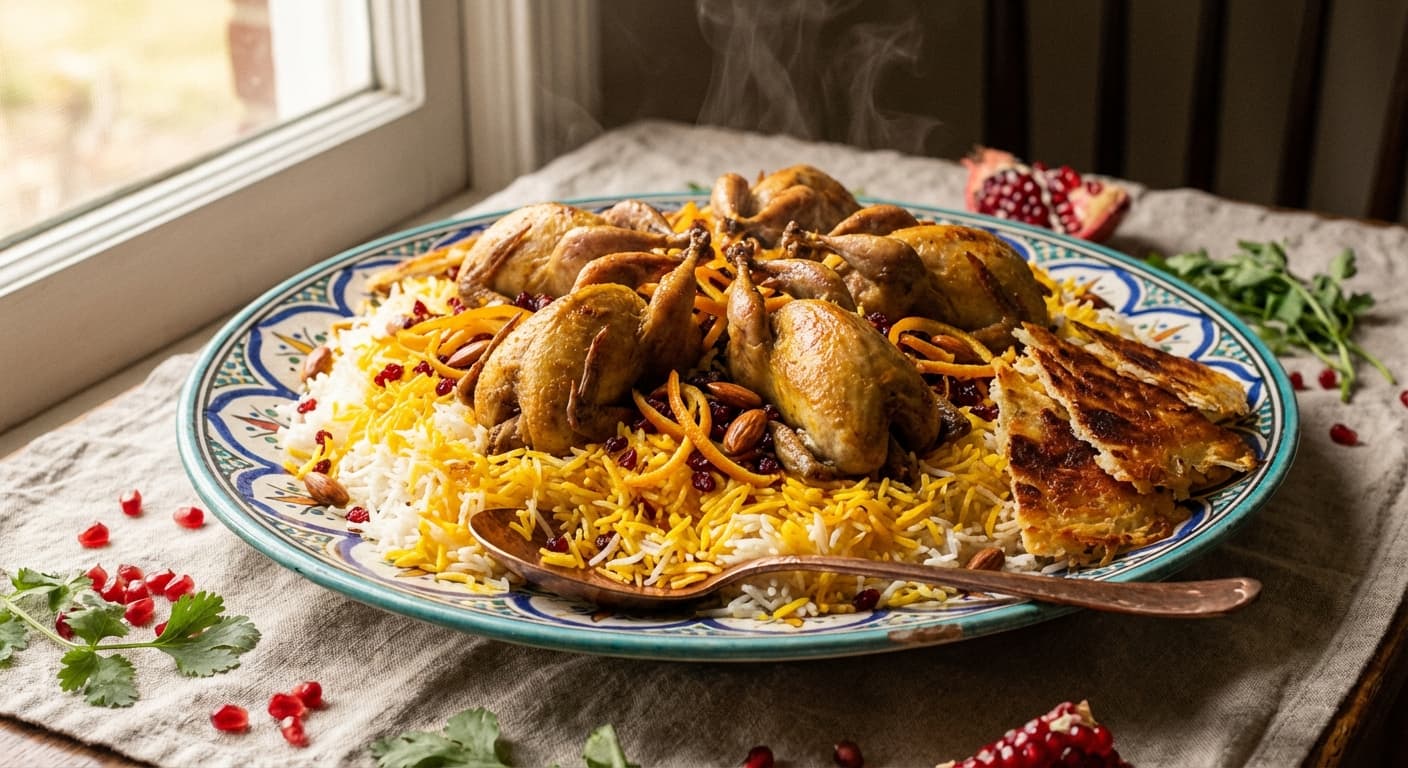 Kabk Polo — Royal Persian Quail Pilaf - authentic persian recipe