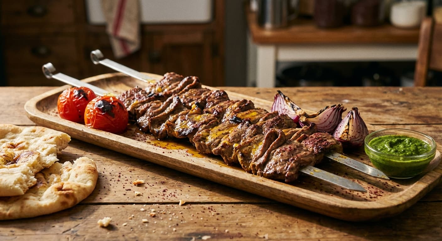 Kabob Barg — Afghan Grilled Marinated Lamb Skewers, Tender and Smoky - authentic afghan recipe
