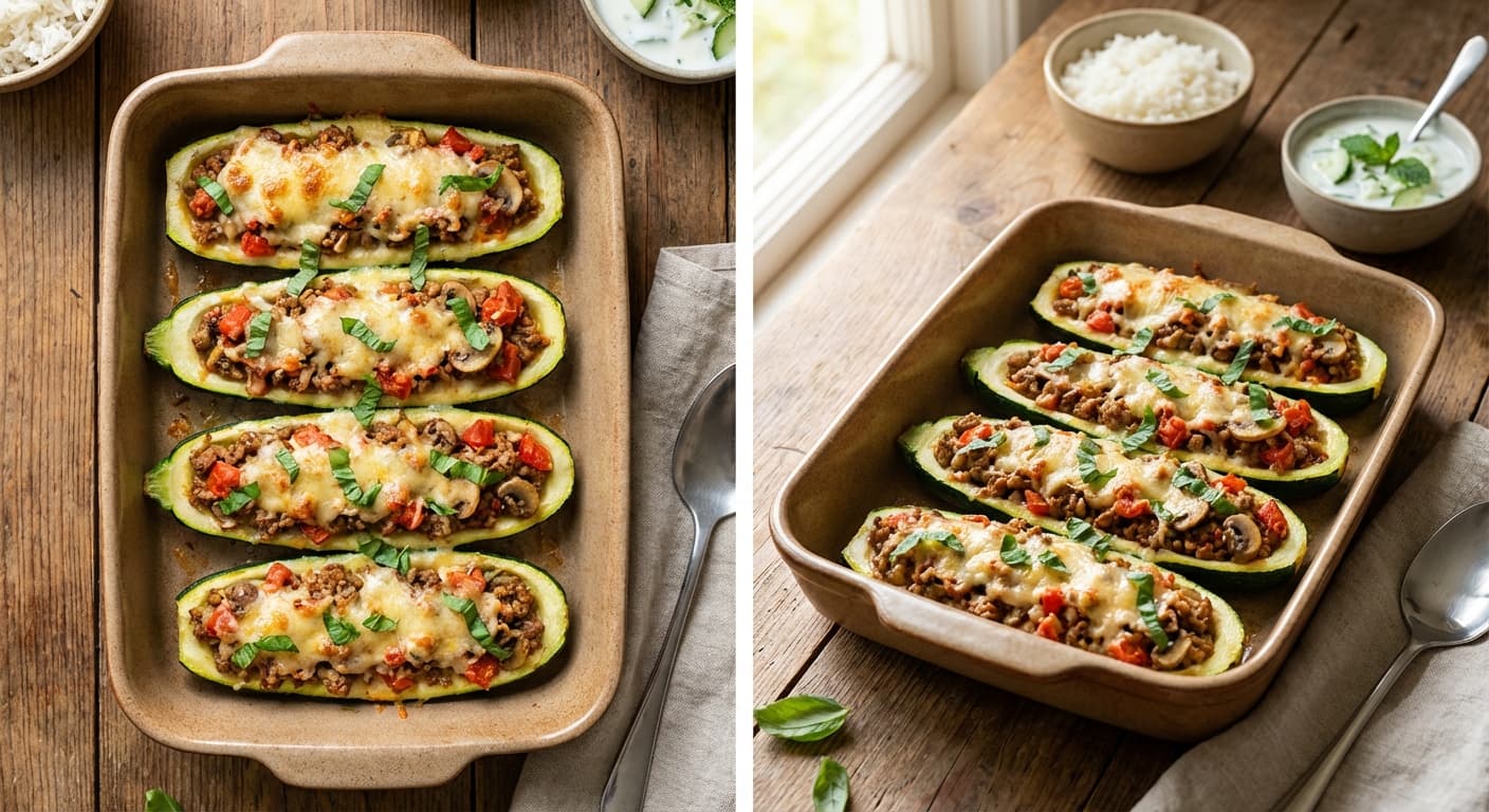 Kadoo Makhloot - Persian - Style Stuffed Zucchini with Herbs and Parmesan - authentic persian recipe