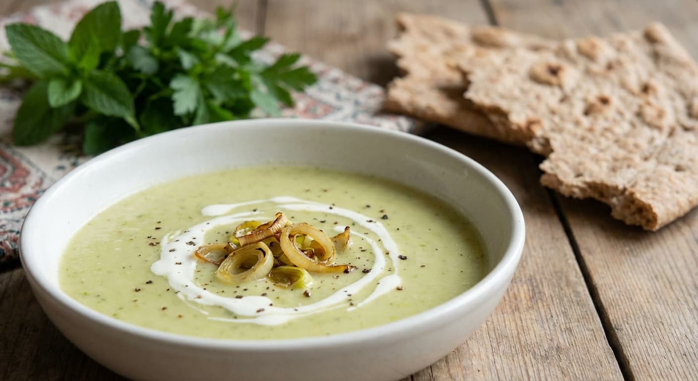 Kadu Sabz — Creamy Zucchini and Leek Velouté - authentic persian recipe