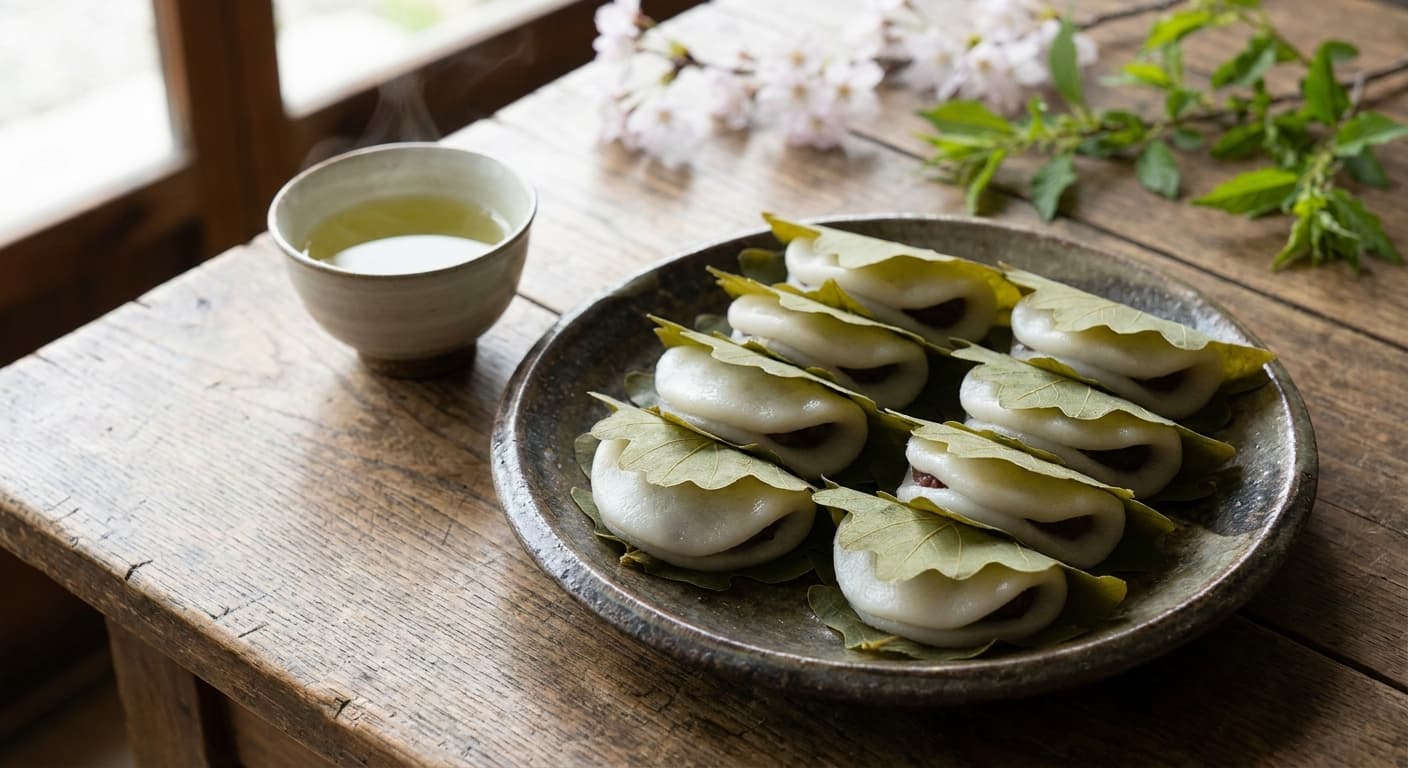 Kashiwa Mochi (柏餅) - authentic japanese recipe