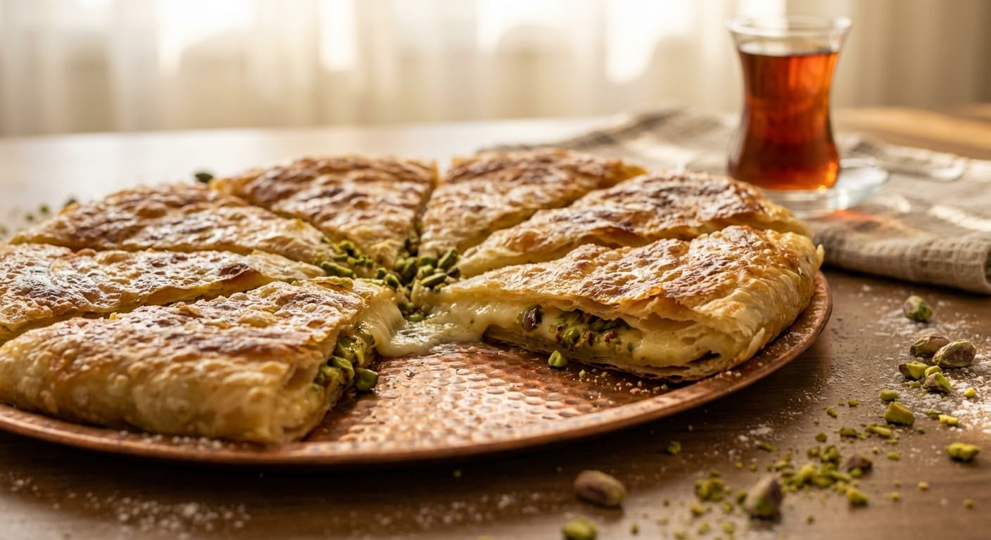 Katmer — Turkish Flaky Pistachio Pastry from Gaziantep - authentic turkish recipe