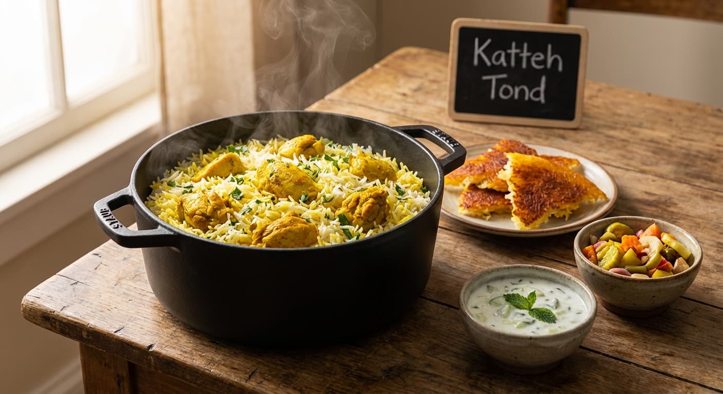 Katteh Tond — Spicy Caspian-Style One-Pot Chicken Rice - authentic persian recipe