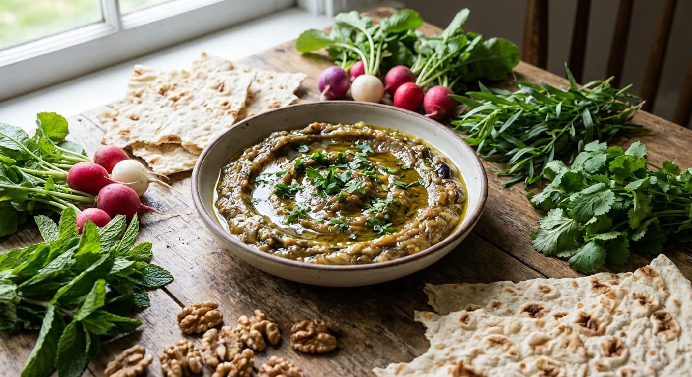 Khaviar - e Bademjan - Persian Eggplant Caviar - authentic persian recipe