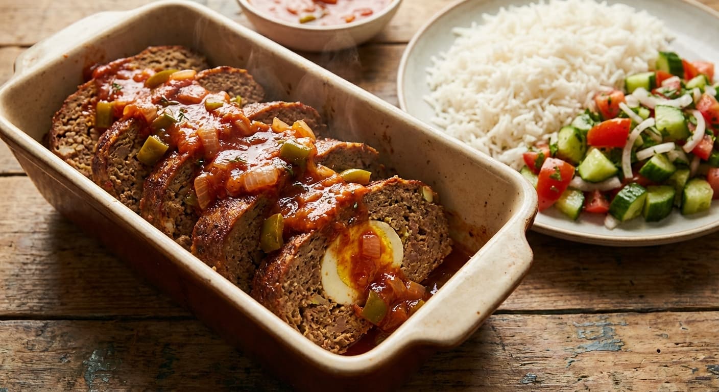Khoorak Goosht ba Tokhm-e Morg — Persian Meat and Egg Loaf - authentic persian recipe