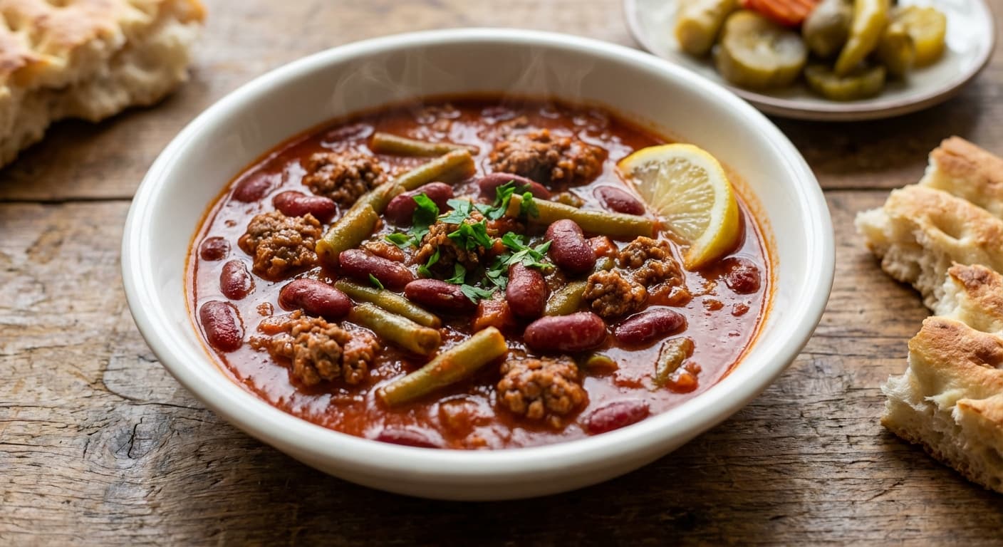 Khorak-e Lubia — Persian-Style Hearty Beef and Bean Stew - authentic persian recipe