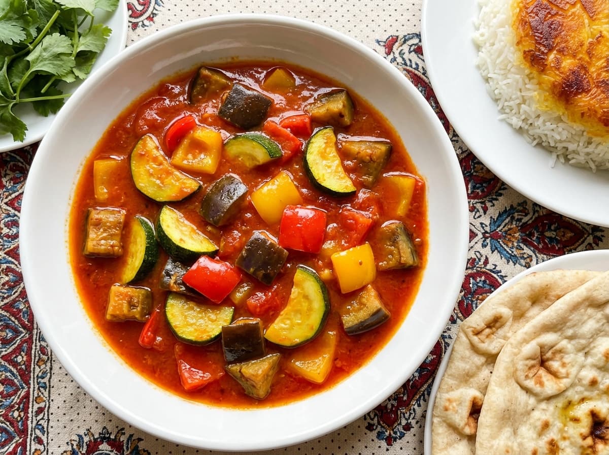 Khorak-e Rangin-e Sabzijat — Summer Vegetable Medley - authentic persian recipe