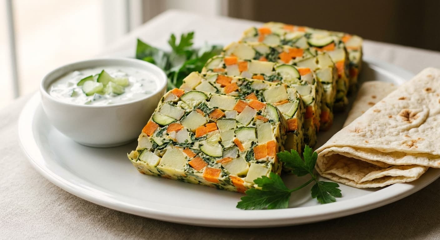 Khorak Ghalebi Sabzijat — Persian Molded Vegetable Casserole - authentic persian recipe