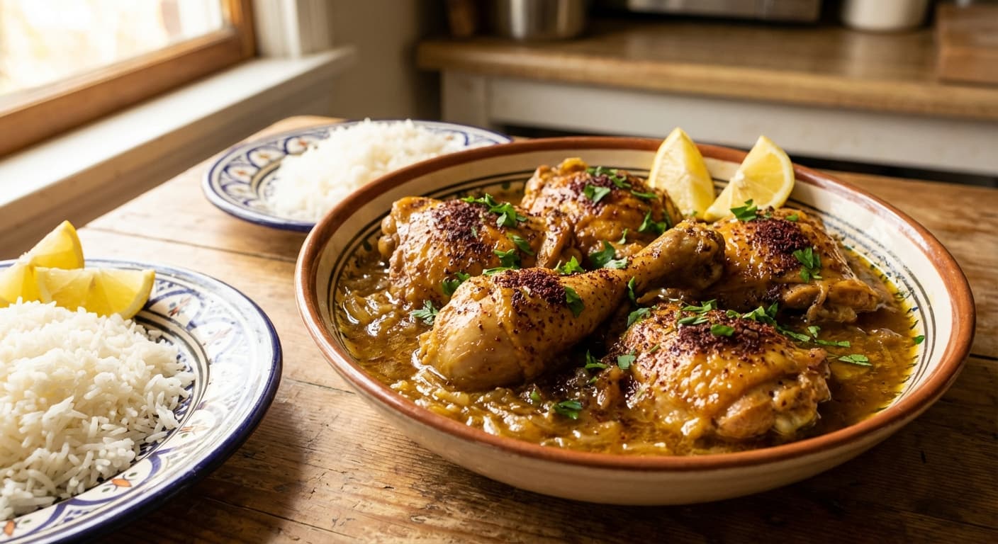 Khorak Morgh ba Chashni - ye Somagh - Persian Sumac - Braised Chicken - authentic persian recipe
