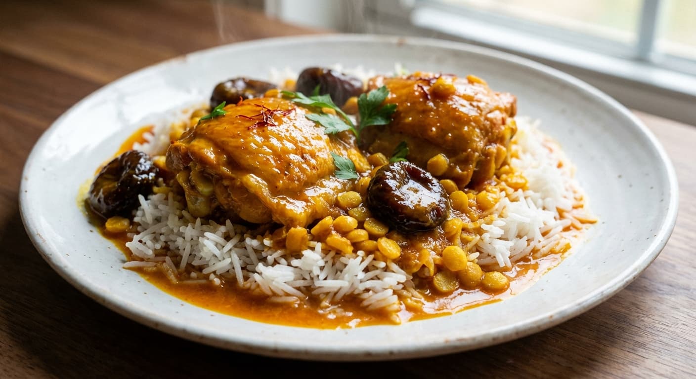 Khoresh Aloo — Persian Chicken and Plum Stew - authentic persian recipe