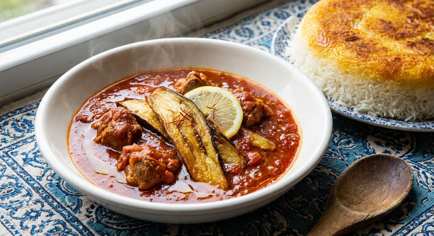 Eggplant and Tomato Stew - authentic persian recipe