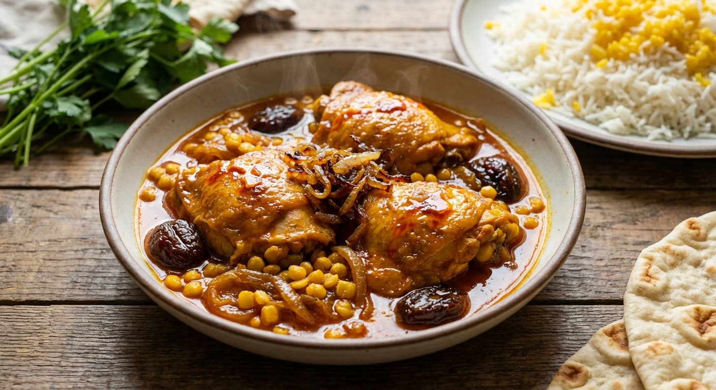 Khoresh-e Aloo ba Morgh — Persian Chicken and Plum Stew - authentic persian recipe