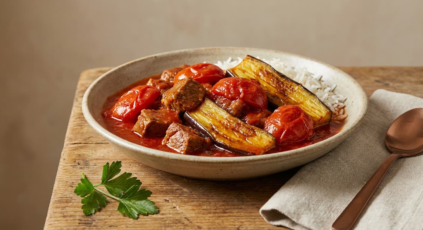 Khoresh-e Bademjan — Persian Eggplant Stew - authentic persian recipe