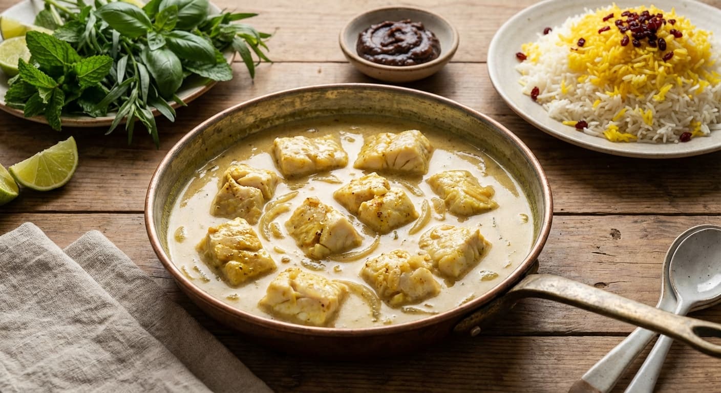 Khoresh Kari ba Mahi — Persian-Style Coconut Fish Curry - authentic persian recipe