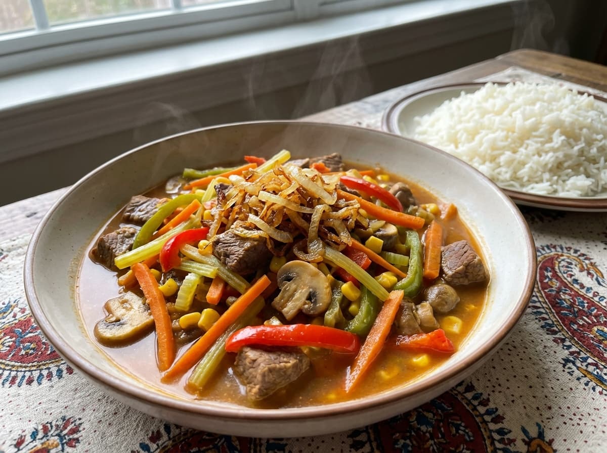 Khoresht-e Rangarang — Persian Colorful Vegetable & Meat Stew - authentic persian recipe