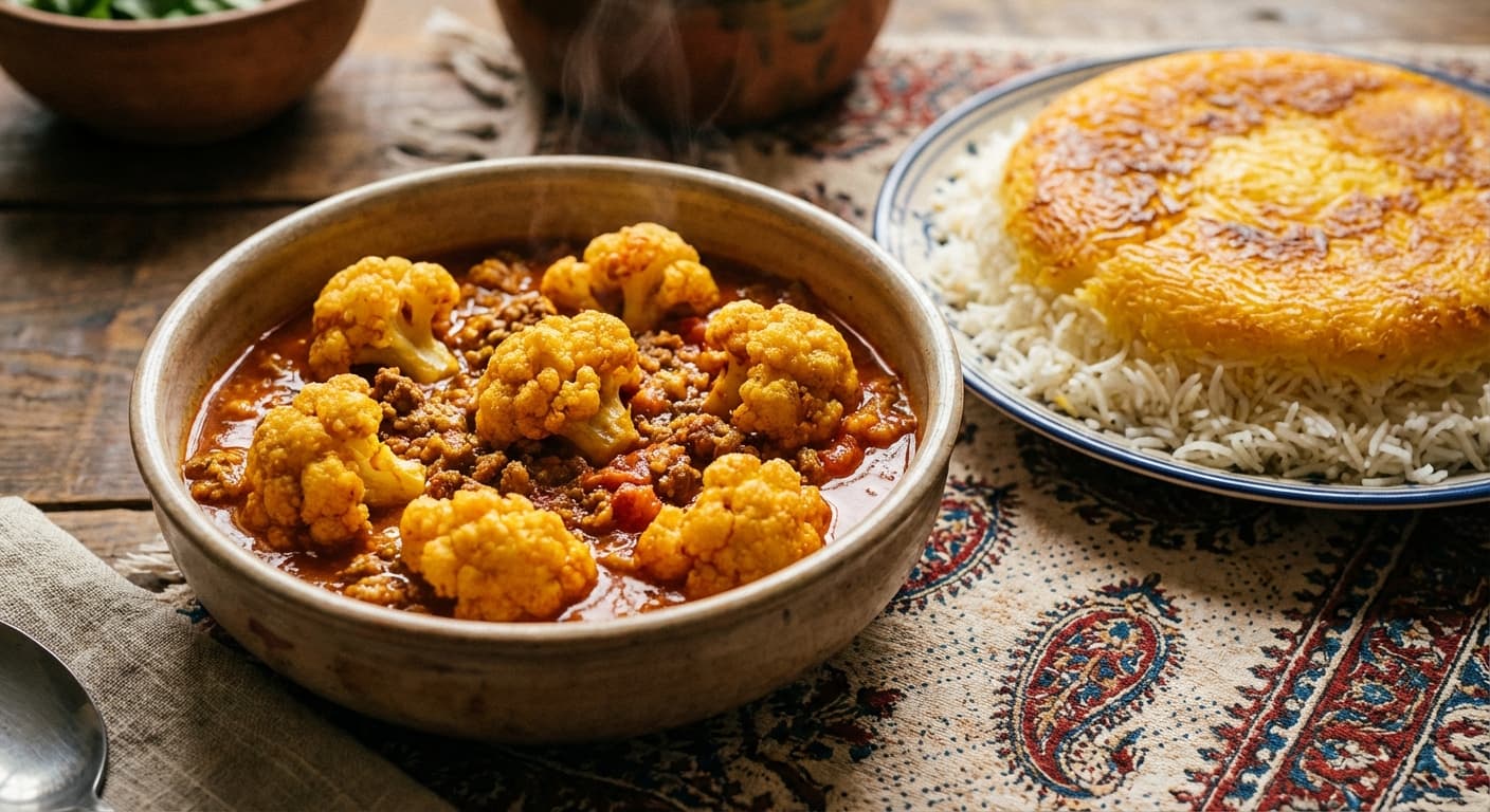 Khoresht - e Gol Kalam ( ) - | Persian Cauliflower Stew - authentic persian recipe
