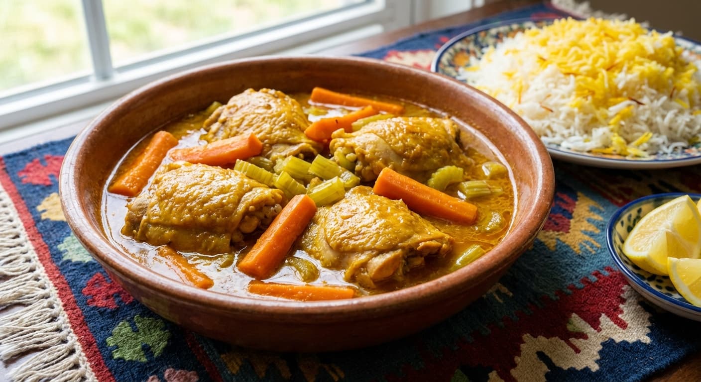 Khoresht-e Havij va Karafs — Persian Chicken, Carrot & Celery Stew - authentic persian recipe