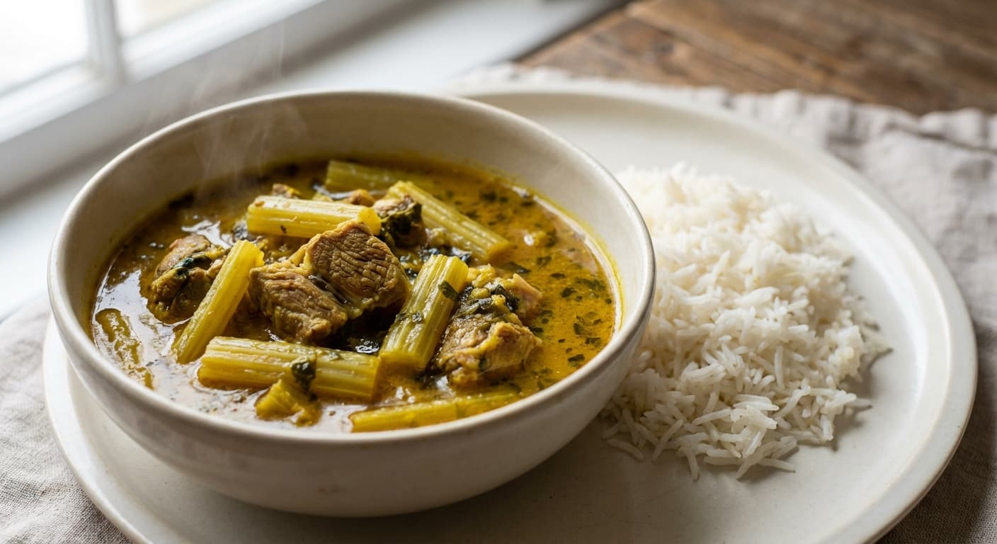 Khoresht Karafs — Persian Celery and Saffron Stew - authentic persian recipe