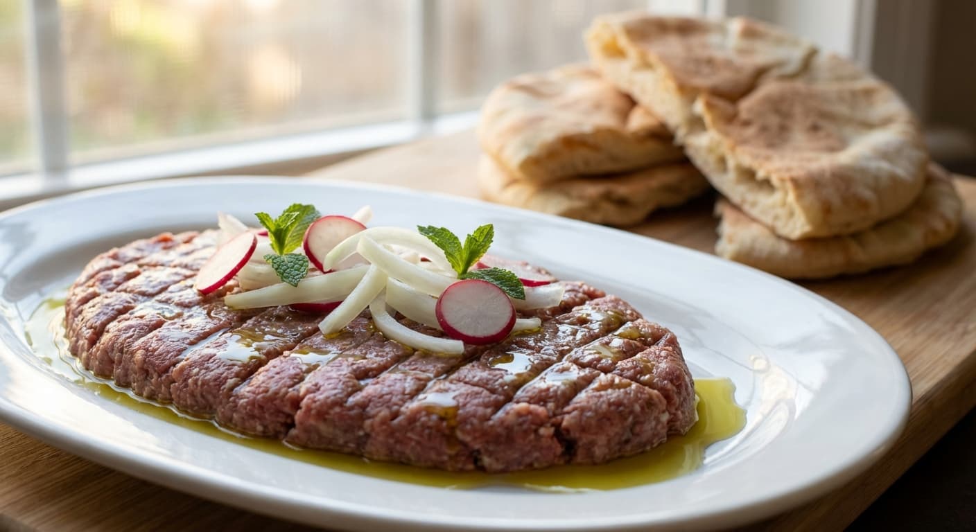 Kibbeh Nayyeh — Lebanese Raw Lamb and Bulgur Tartare - authentic lebanese recipe