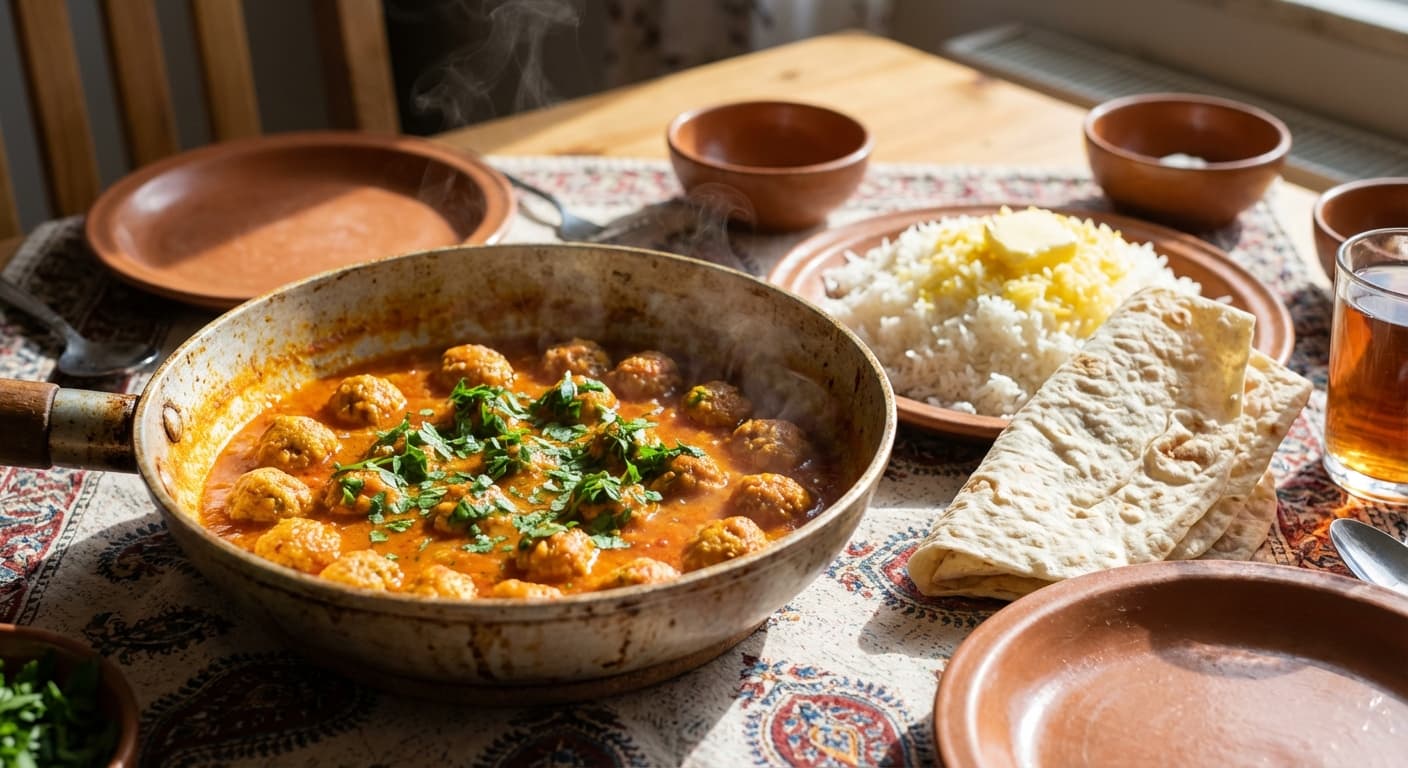 Kofteh Rizeh Morgh - | Persian Spiced Chicken Meatballs - authentic persian recipe