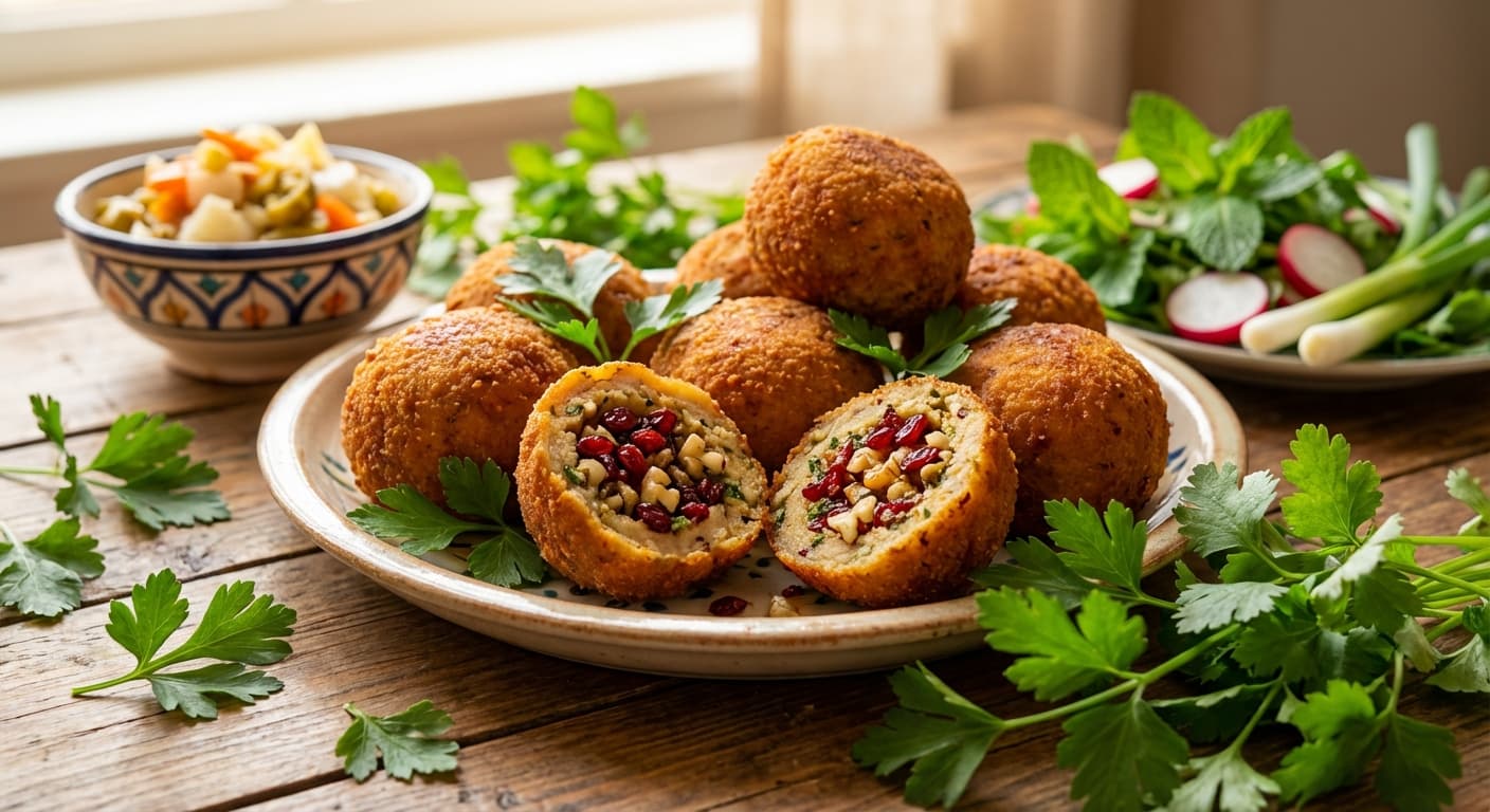 Koofteh Rusi — Persian Russian-Style Herb & Potato Kofta - authentic persian recipe