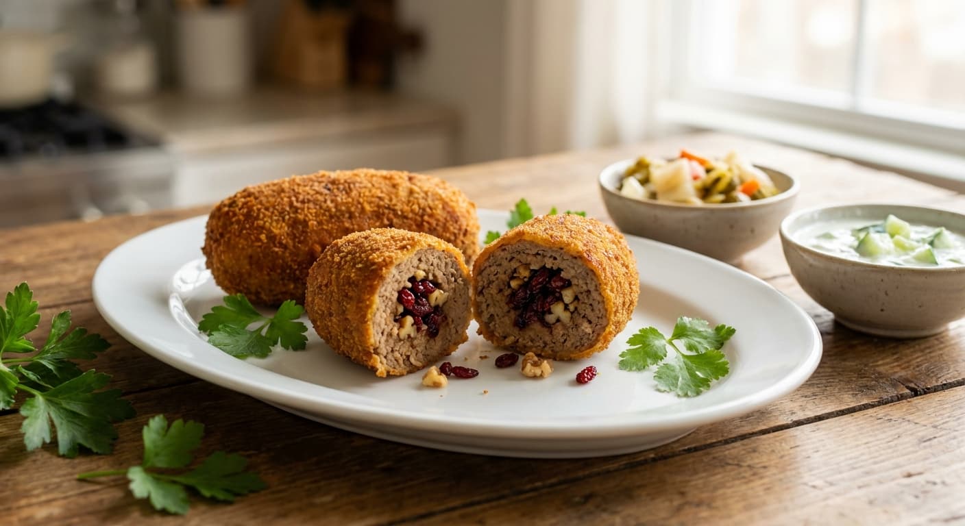 Koofteh Rusi — Russian-Style Herb & Potato Stuffed Kofta - authentic persian recipe