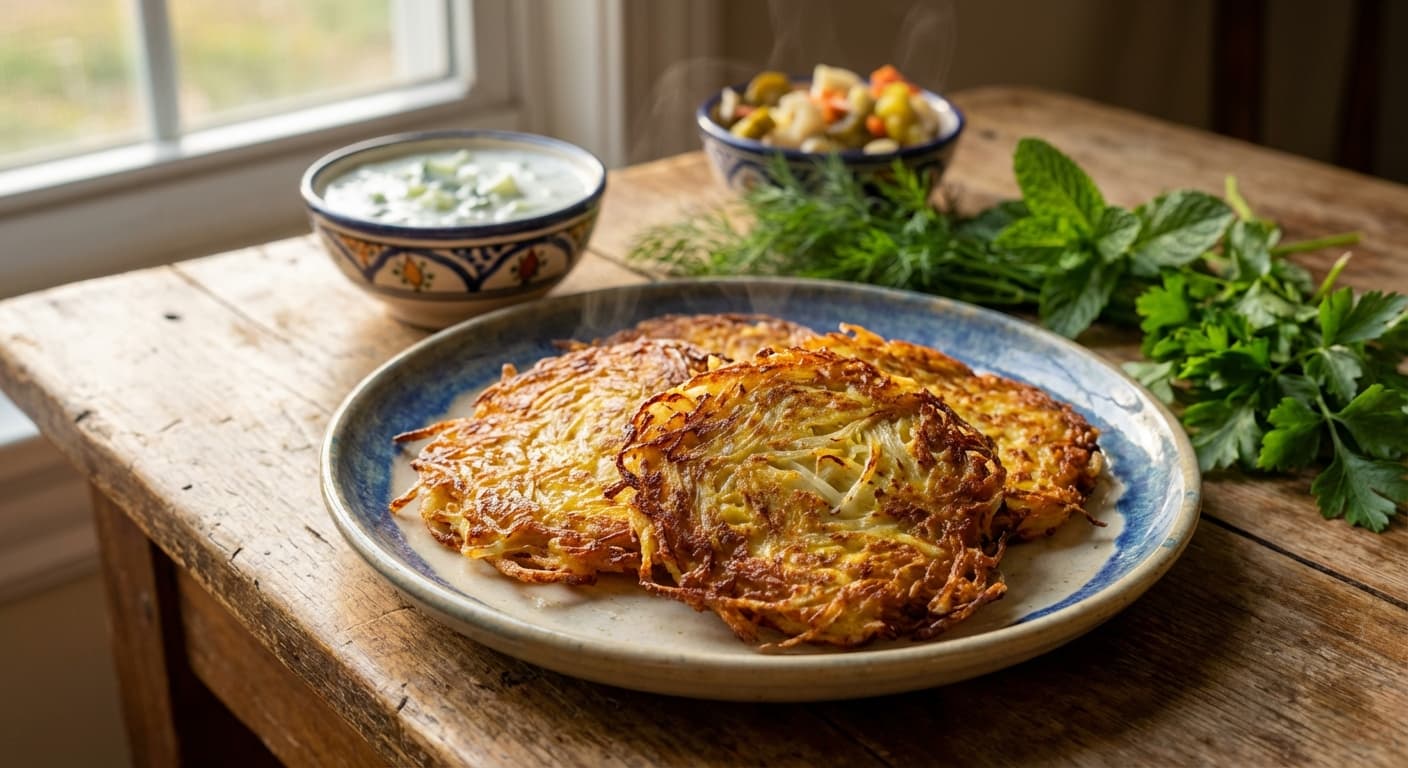 Koop-e Piaz va Sib Zamini — Persian Onion & Potato Skillet Cakes - authentic persian recipe
