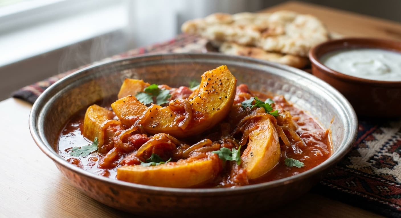 Korma-e Kadu — Afghan Sweet Pumpkin Stew with Tomato and Spices - authentic afghan recipe