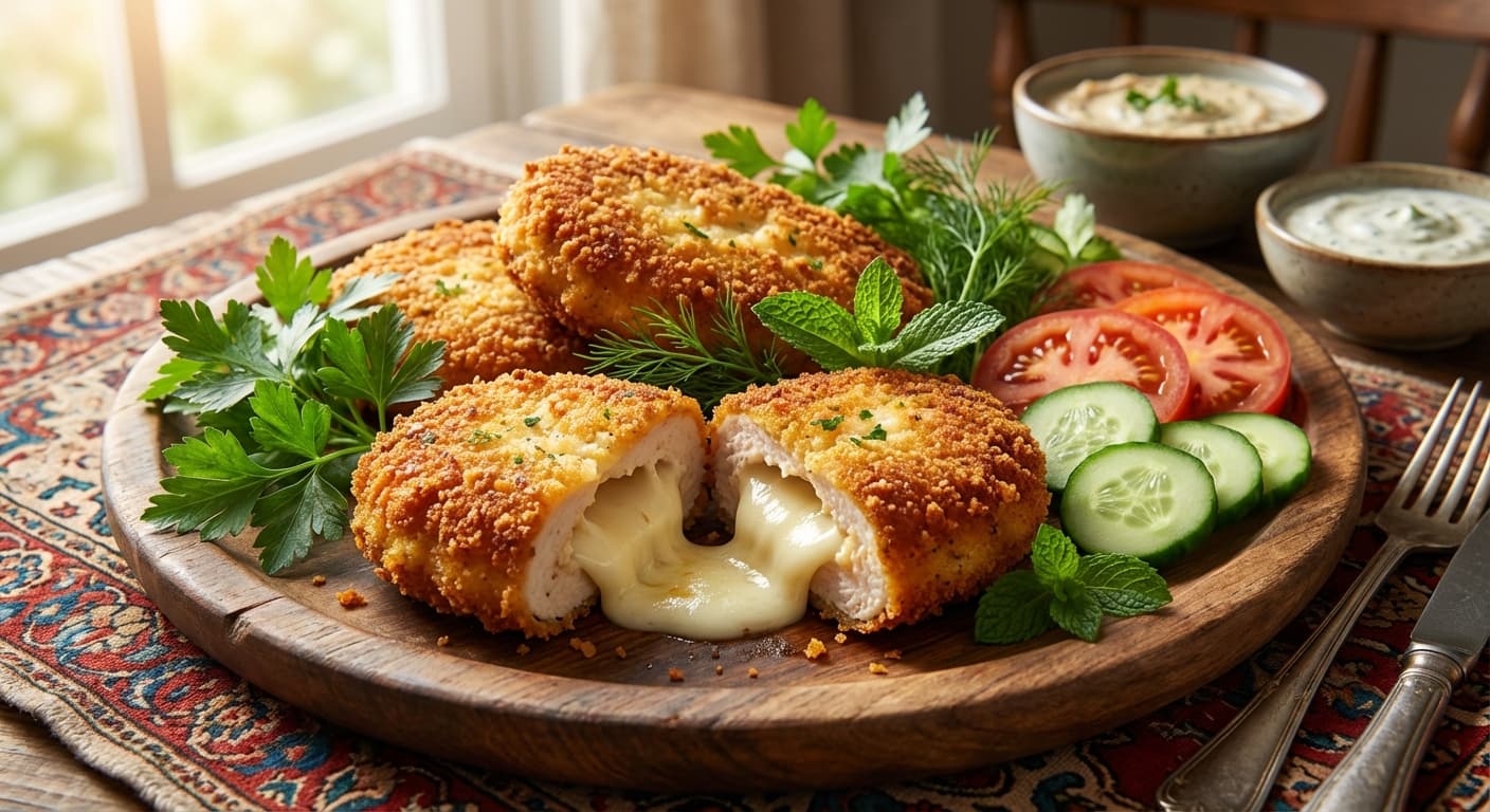Kotlet-e Morgh ba Panir — Persian Chicken & Cheese Cutlets - authentic persian recipe