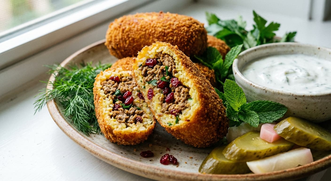 Kroket-e Berenj — Persian Rice Croquettes with Spiced Meat - authentic persian recipe