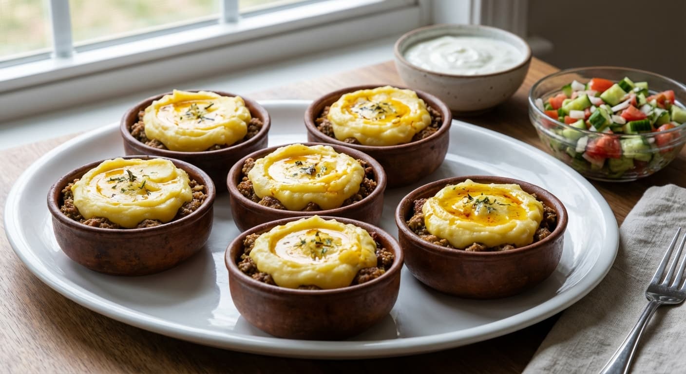Kufteh Kaseh-i ( ) — Persian Meatball Bowls with Creamy Potato Filling - authentic persian recipe