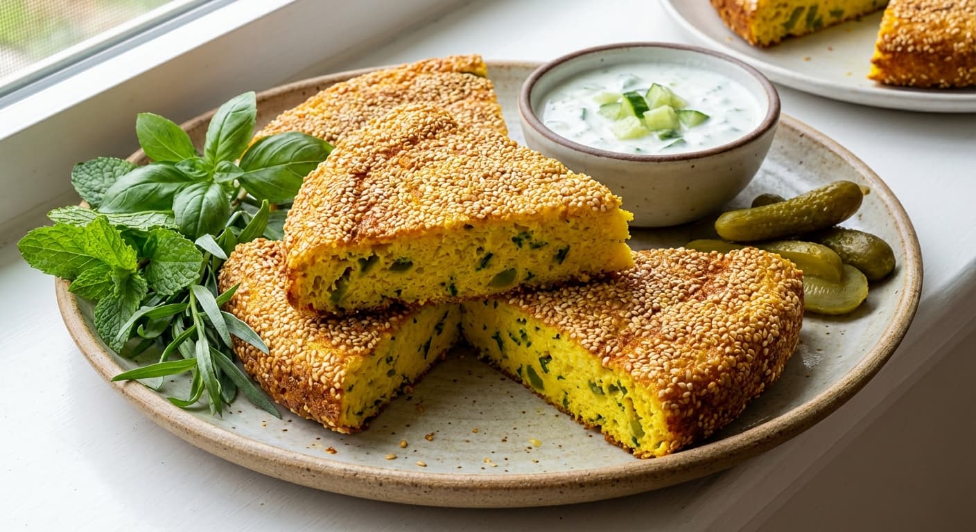 Kuku Konjed — Persian Sesame Frittata - authentic persian recipe