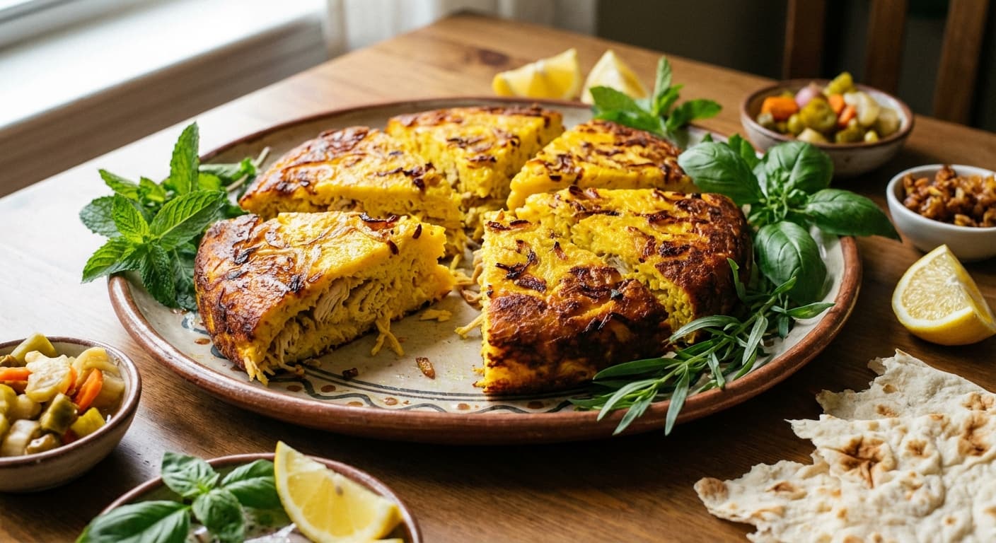 Kuku Morgh — Saffron-Scented Persian Chicken Frittata - authentic persian recipe