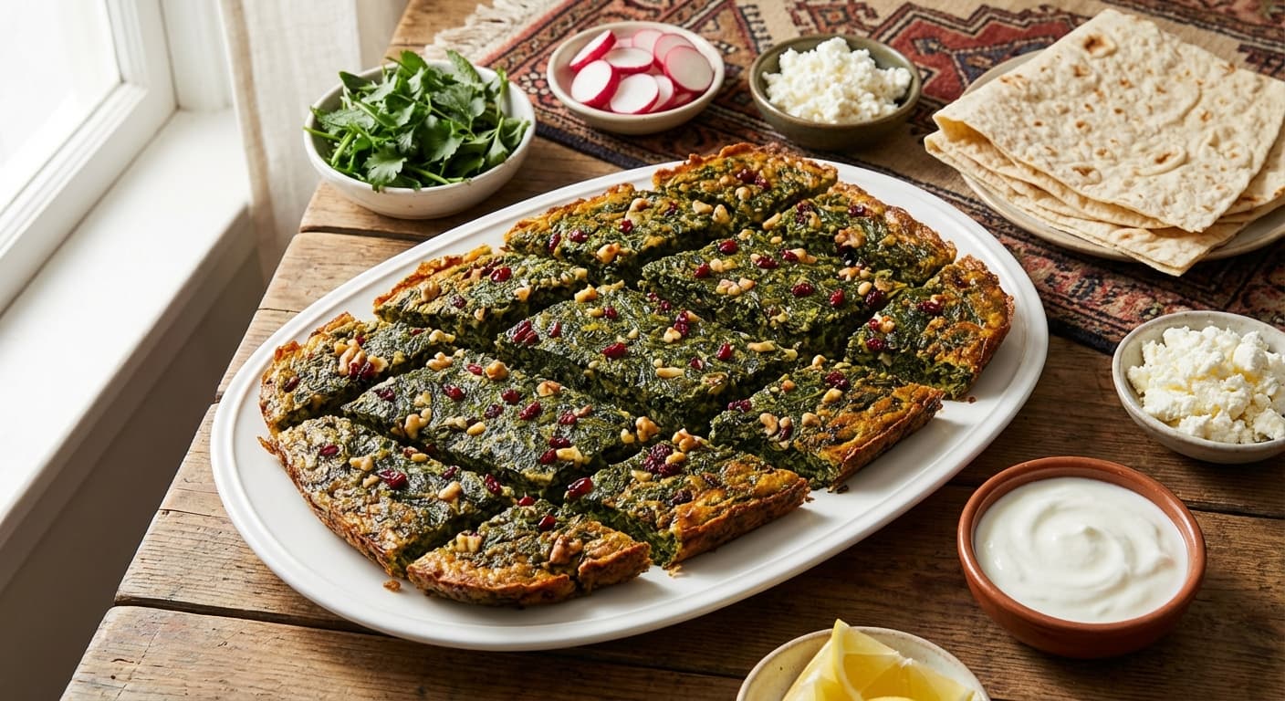 Persian Herb Frittata - authentic persian recipe