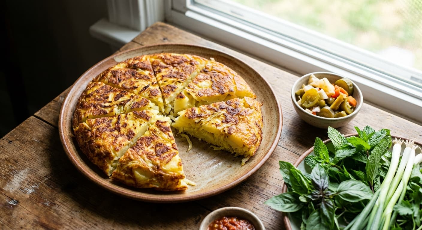Kuku - ye Sibzamini ba Kalam ( ) - authentic persian recipe