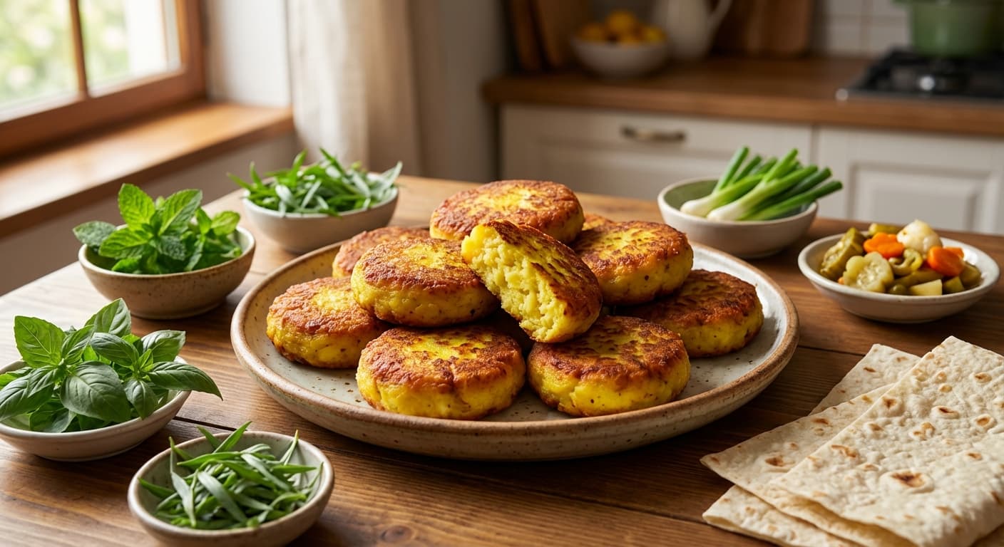 Kuku Sibzamini — Persian Potato Cakes - authentic persian recipe