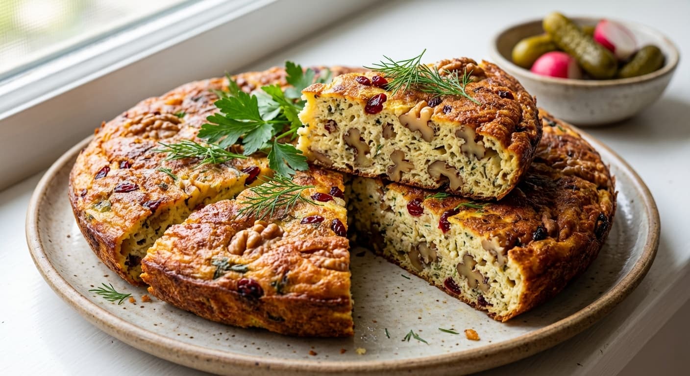 Kuku-ye Gerdoo — Persian Walnut Frittata - authentic persian recipe