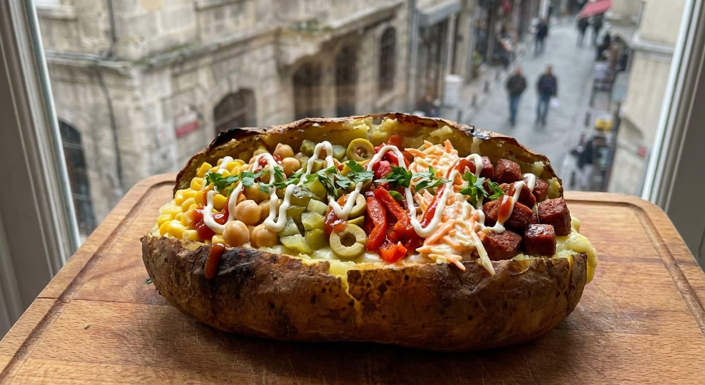 Kumpir — Turkish Loaded Baked Potato Street-Food Style - authentic turkish recipe